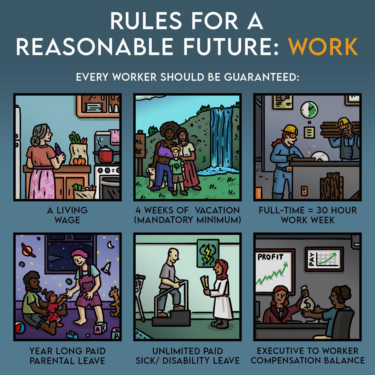 Poster | Rules For A Reasonable Future: Work